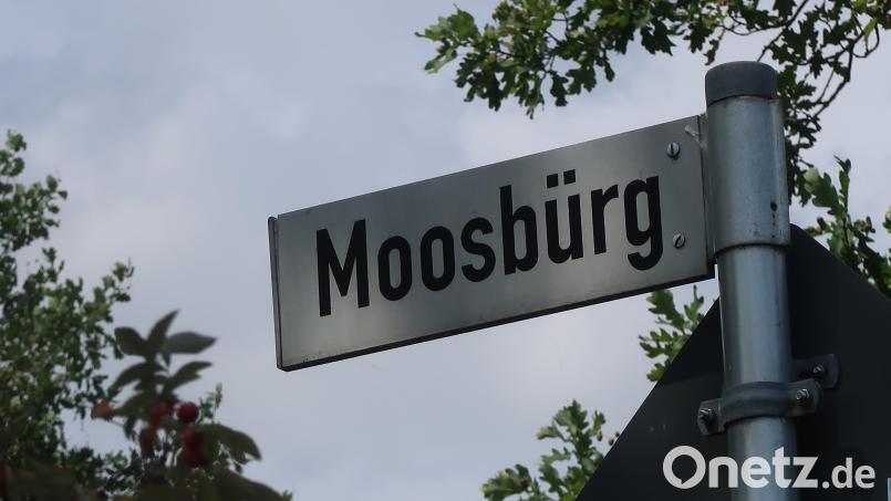 Ein Straßentaferl gibt es für das 900 Jahre alte Moosbürg, aber kein eigenes Ortsschild. Bild: Kunz