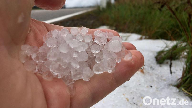 In Hainstetten bei Freudenberg hat es sogar gehagelt. Bild: gri