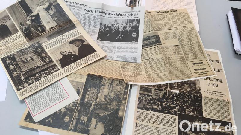 Große Berichte gab es bei der Seligsprechung von Vinzenz Pallotti 1950 in Rom., zu der das Wunder von Nabburg entscheidend beigetragen hat. Inzwischen scheint es nahezu vergessen. Der letzte Artikel stammt vom 21. Januar 1997. Erschienen in der Nabburger Lokalausgabe des NT. Bild: ihl
