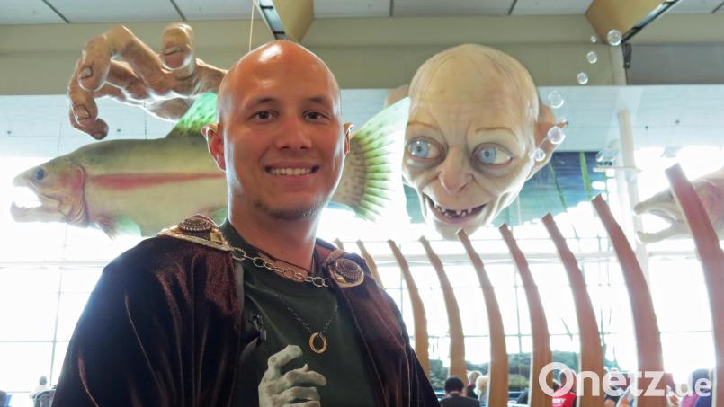 Ein Zusammentreffen mit Gollum: Zur Weltpremiere von „Der Hobbit“ reiste Andreas Götz 2012 in die neuseeländische Hauptstadt Wellington. Bild: Götz