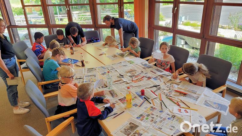 Viel Abwechslung bot das Ferienprogramm der Jungen Union. Neben sportlichen Wettbewerben mussten auch Bastelarbeiten von den Kindern erledigt werden. Bild: bsc