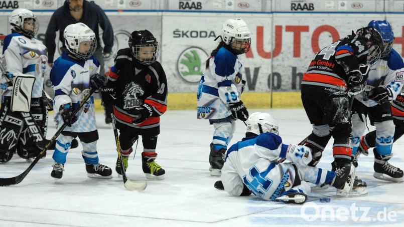 Sieben Nachwuchsteams sind beim 1. EV Weiden im Einsatz. Bei den Kleinsten steht noch der Spaß im Vordergrund. Archivbild: Gebert