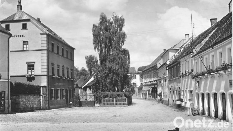Der Marktplatz von Oberviechtach im Jahr 1929. Bild: Stadt Oberviechtach/exb