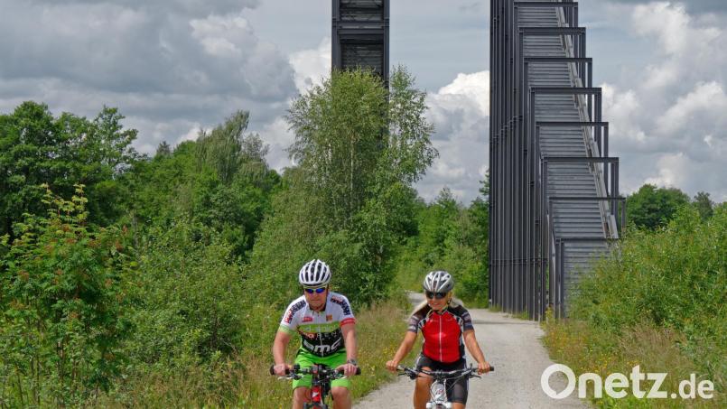 Der Vizinalbahnradweg von Wiesau über Tirschenreuth (im Bild die Himmelsleiter). Fahren hier bald wieder Güterzüge statt Radfahrer? Bild: tr