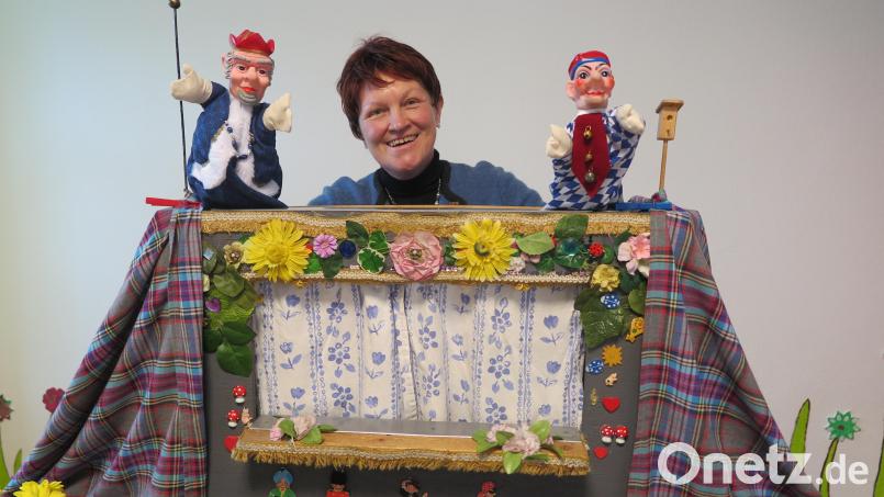 Mit ihrem Kasperltheater begeisterte Marie Luise Kaiser aus Füssen die Kinder. Bild: jzk