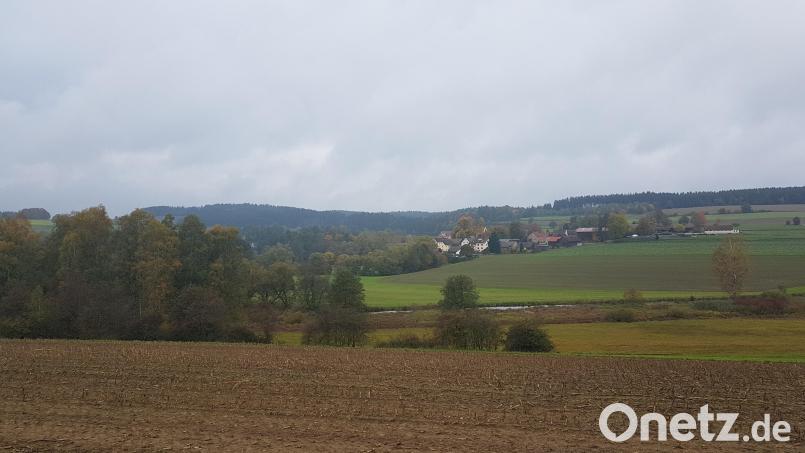 Der Moosbacher Gemeinderat ist mit der Aufstellung von Windrädern im Michlbach-Gebiet (im Bild hinter der Ortschaft Altentreswitz/Stadt Vohenstrauß) einverstanden. Bild: gi