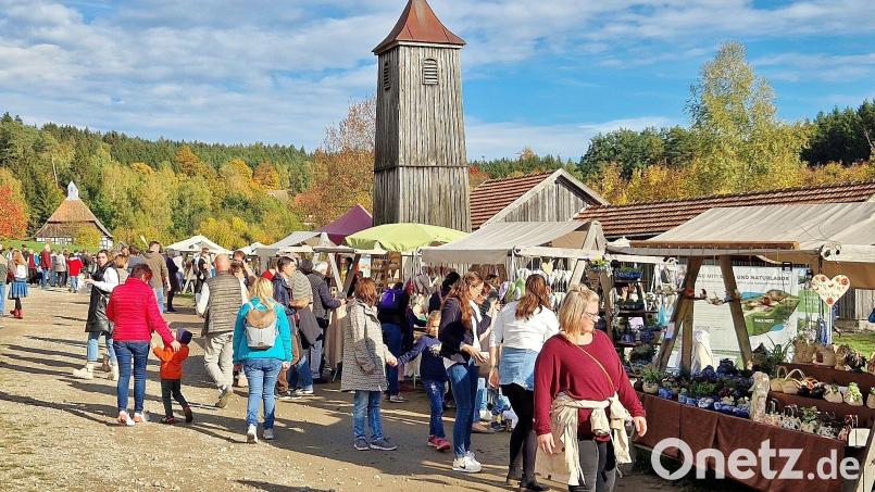 Der Kirchweihmarkt zog viele Besucher ins Freilandmuseum Neusath Bild: Thomas Dobler