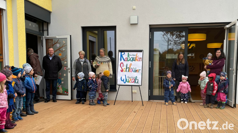 Der Haberlandkindergarten hat jetzt drei Gruppen. Diese heißen: Wuzala, Schlawiner und Rabauken. Bild: sm