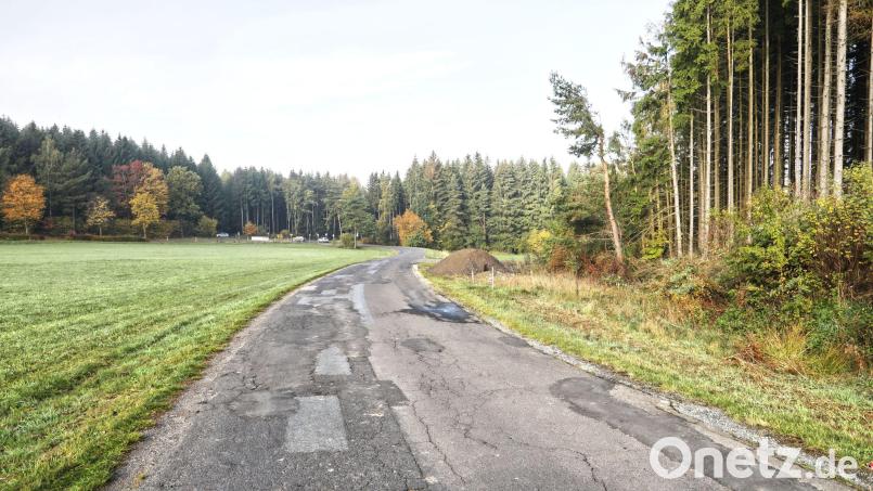 Die Stadt hat eine Anfrage auf Pacht zur Errichtung einer Mobilfunkanlage erhalten: Die Fläche liegt in der Nähe der Einmündung der Gemeindeverbindungsstraße von Schadenreuth in die Bundesstraße 22. Bild: njn