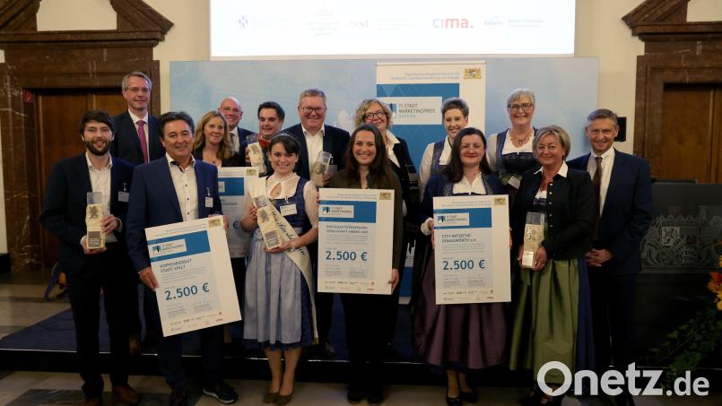 Die Gewinner des Stadtmarktingpreises Bayern 2022 sind Spalt, Donauwörth, Amberg, Nürnberg, Marktredwitz und Lichtenfels. Bild: Alexandra Beier/exb