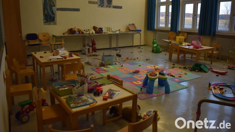 Ein Spielzimmer für die Kinder aus der Ukraine ist in der Notunterkunft Fockenfeld eingerichtet. Auch ein Turnraum steht zur Verfügung. Archivbild: lue