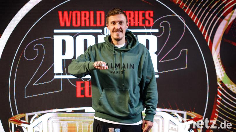 Fußballer Max Kruse hat bei einem Turnier der &quot;World Series of Poker Europe&quot; im tschechischen Rozvadov gewonnen. Bild: King&#039;s Resort