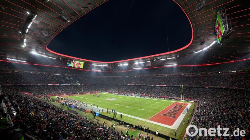 In der Allianz Arena war am Sonntagabend einmal nicht Fußball, sondern Football angesagt. Bild: Sven Hoppe/dpa