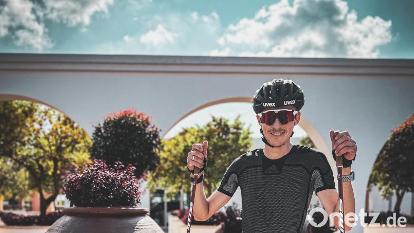Der Winter kommt, vor kurzem hatte Eric Frenzel noch ein Trainingslager in der Sonne auf Zypern. Bild: Frenzel/privat
