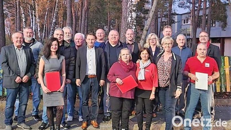 Das sind die Geehrten des SPD-Ortsvereins Weiden-West/Vorderer Rehbühl. Bild: Dagmar Nachtigall/exb