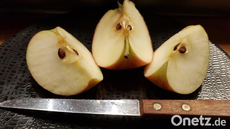 Zu den weihnachtlichen Traditionen gehört auch das Apfelschneiden. Bild: Benkhardt