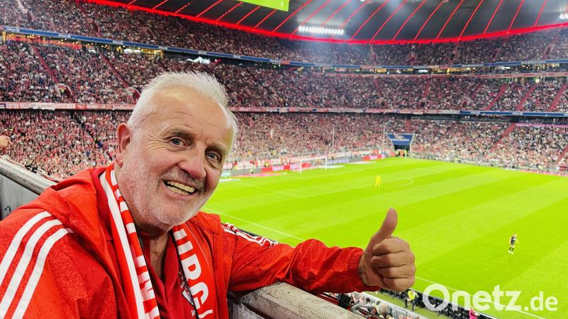 In der Allianz Arena ist Bernd Hofmann Stammgast. Seine Bayern feuert er auch bei Auswärtsspielen an. Bild: Hofmann