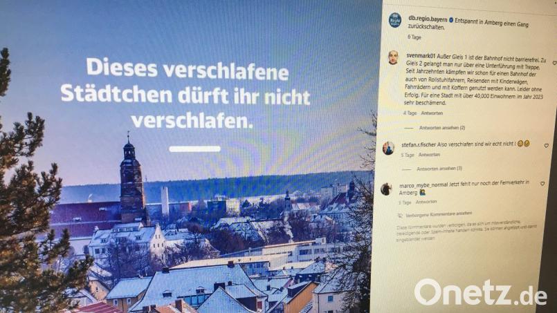 Alle aufwachen! Die DB Regio hat Amberg entdeckt. Bild: upl