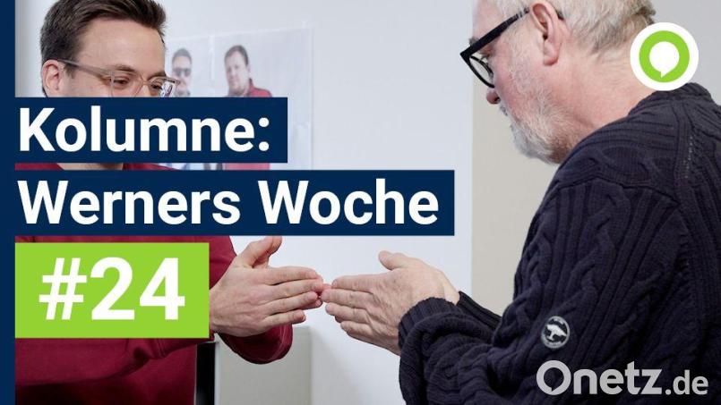 Kolumnist Frank Werner (rechts) und Julian Trager Bild: Christian Gold