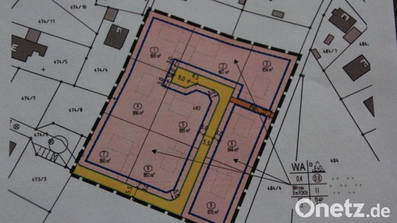 Neun Bauparzellen gibt es im neuen Baugebiet &quot;Am Kugler&quot;. Der geänderte Geltungsbereich wurde mehrheitlich genehmigt. Bild: kro