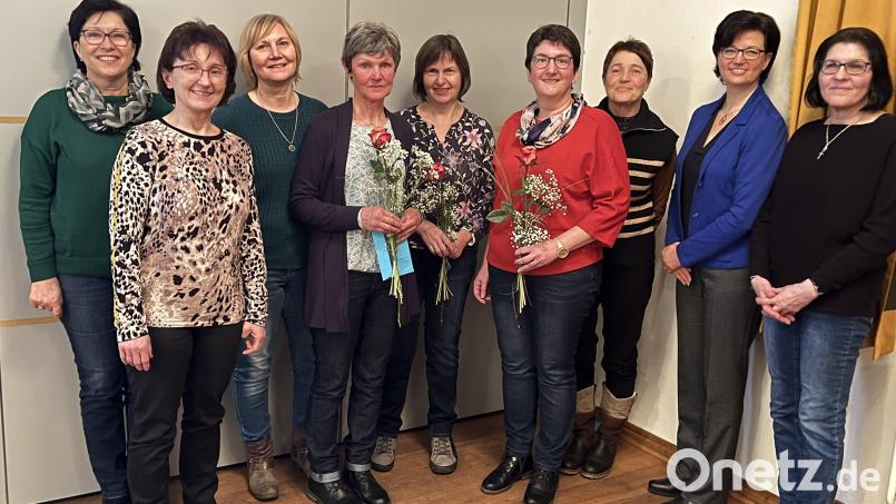 Neuwahlen standen bei der Jahreshauptversammlung des Frauenbundes Pfreimd im Mittelpunkt. Das Bild zeigt (von links) Regina Hösl, Maria Richthammer, Cornelia Reis, Lisa Kessler, Martha Süß, Margit Fischer, Irmi Fenzl, Evi Schreyer und Maria Arbter. Bild: Irmi Fenzl/exb