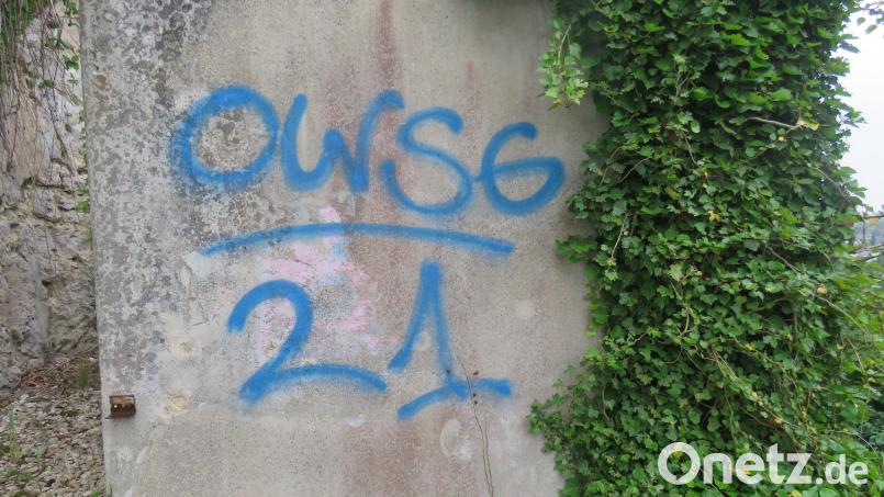 OWSG steht für „Open World Sprayer Group“: Noch heute ist dieser Schriftzug an Dutzenden Orten in Sulzbach-Rosenberg zu sehen. Bei der Suche nach den Tätern bekam die Polizei einen entscheidenden Hinweis – vom Betreiber einer Bude am Annaberg. Archivbild: Polizei Sulzbach-Rosenberg/exb