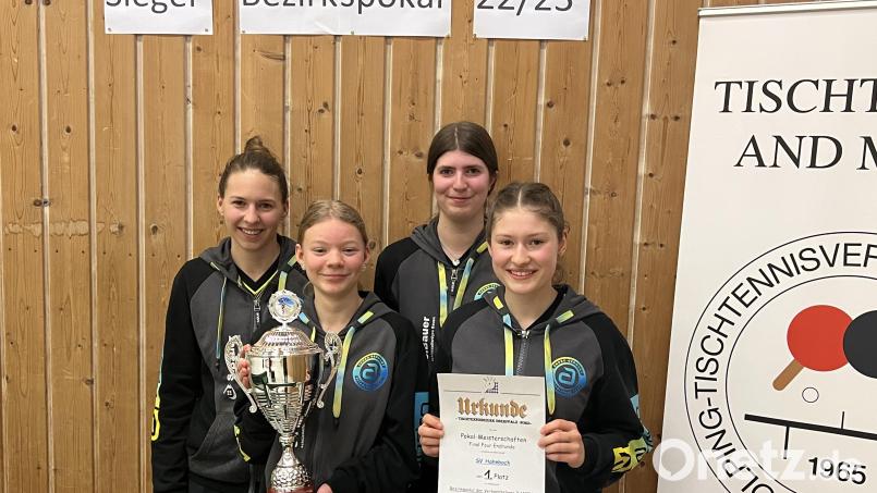 Die Damen-Truppe des SV Hahnbach (von links): Sabine Fischer, Nina Aures, Sophia Ziegler, Anna Pickel. Bild: bj