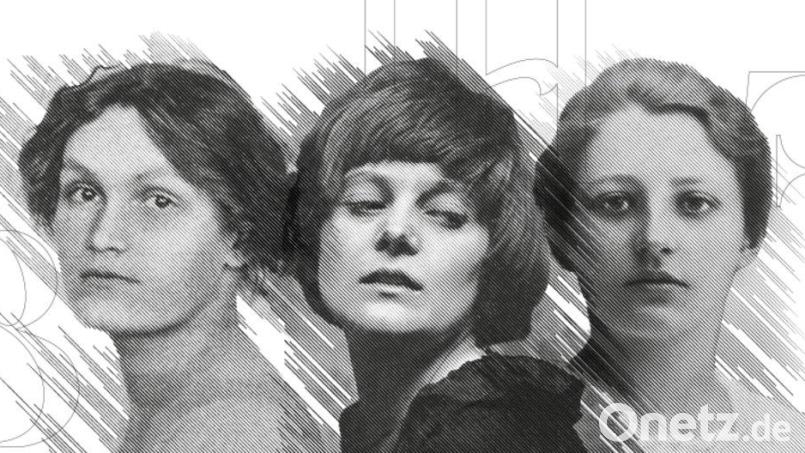 Margarete Beutler, Emmy Hennings und Franziska zu Reventlow stehen im Mittelpunkt der Ausstellung &quot;Frei leben! Die Frauen der Boheme 1890 - 1920&quot;. Bildmontage: Münchner Stadtbibliothek/Monacensia/exb
