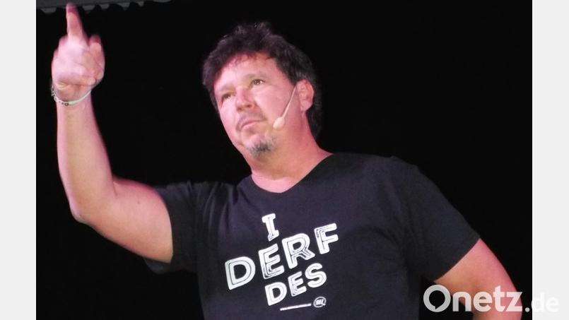 Markus Langer hat&#039;s schriftlich: &quot;I derf des&quot;. Bild: e