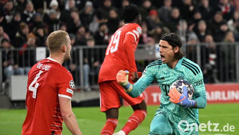 Die Bayern-Defensive um Keeper Yann Sommer (rechts) und den bärenstarken Innenverteidiger Matthjis de Ligt hielten Lionel Messi und Kylian Mbappé in Schach. Bild: Sven Hoppe/dpa