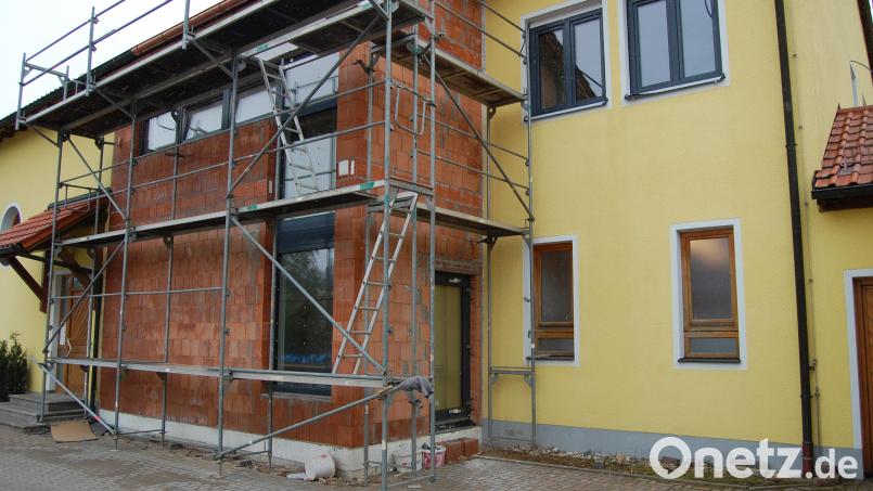 Extra für die &quot;Schlawiner&quot; wurde ein neues Treppenhaus angebaut. Es führt in die neuen Kiga-Räume im ersten Stock Bild: sm