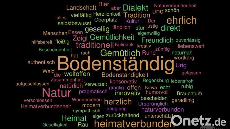 Bodenständigkeit - dieser Begriff wurde von den Teilnehmern einer Online-Umfrage am häufigsten für die Beschreibung der Oberpfalz genannt. Bild: Grafik: Johannes Böhm/Oberpfalz-Marketing