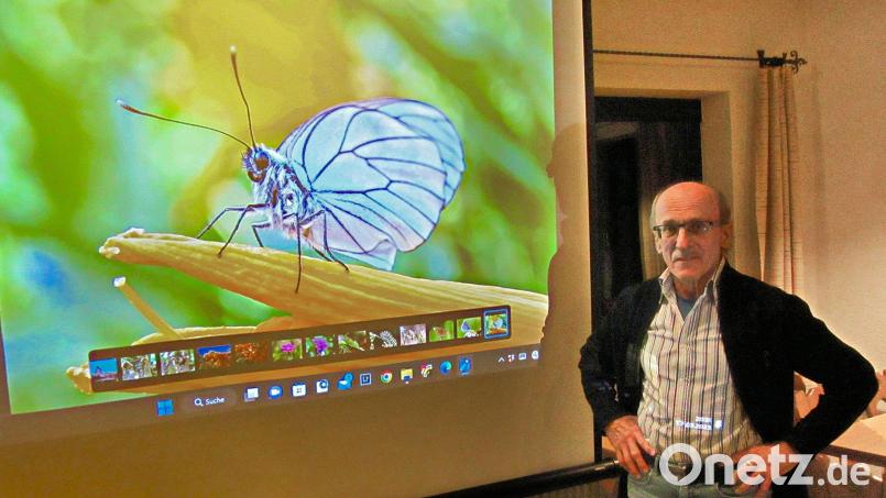 Hobby- und Naturfotograf Dr. Siegfried Steinkohl überraschte die Versammlungsbesucher der Siedlergemeinschaft Friedenfels mit einer einzigartigen Diaschau über die Natur im Jahresablauf Bild: bsc