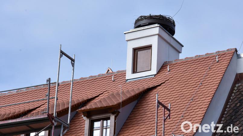 Das Bootshaus in Amberg nimmt künftig nicht nur Hotelgäste auf - auch der Storch darf gerne hier einkehren. Bild: Stephan Huber