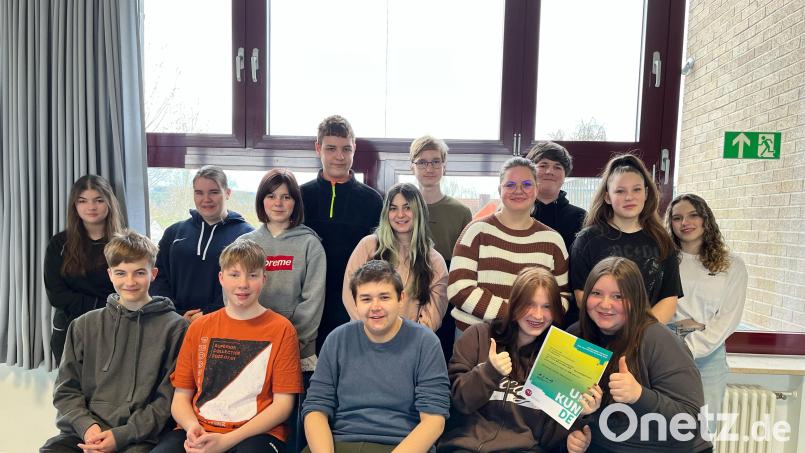 Mit einer Geldprämie ist die Klasse M9 der Mittelschule Waldsassen ausgezeichnet worden. Bild: Mittelschule Waldsassen/exb