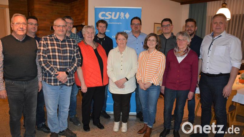 Neu gewählt haben die Mitglieder der CSU Pechbrunn-Groschlattengrün ihr Führungsteam. Im Bild (von links) Konrad Weiß, Matthias Hecht, Daniel Schmelzer, Johannes Wolfrum, stellvertretende CSU-Kreisvorsitzende Angela Burger, Andreas Fuchs, Michaela Jost, Stephan Schübel, Yvonne Gadelmeier, Markus Renner, Frieda Vogelhuber, Dominik Wolf und Vorsitzender Josef Hollmann. Bild: jr