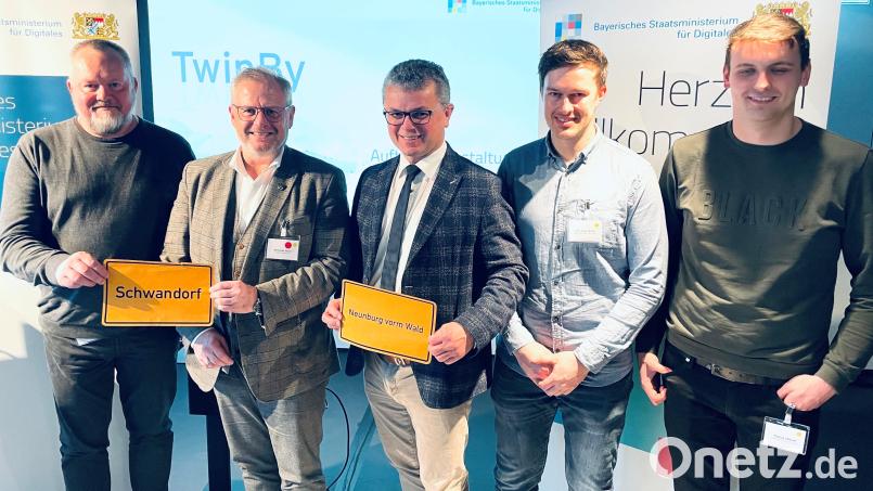 Die Städte Schwandorf und Neunburg vorm Wald beteiligen sich am Projekt „TwinBy – Digitale Zwillinge für Bayern“ des Bayerischen Digitalministeriums. Bild: Raithel/exb