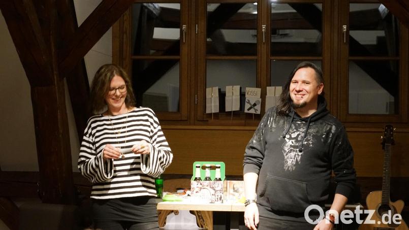 Nicht nur die Besucher hatten viel zu lachen, auch Antonia Vitz und Daniel Gumo Reiss waren begeistert von Eschenbach. Bild: jma