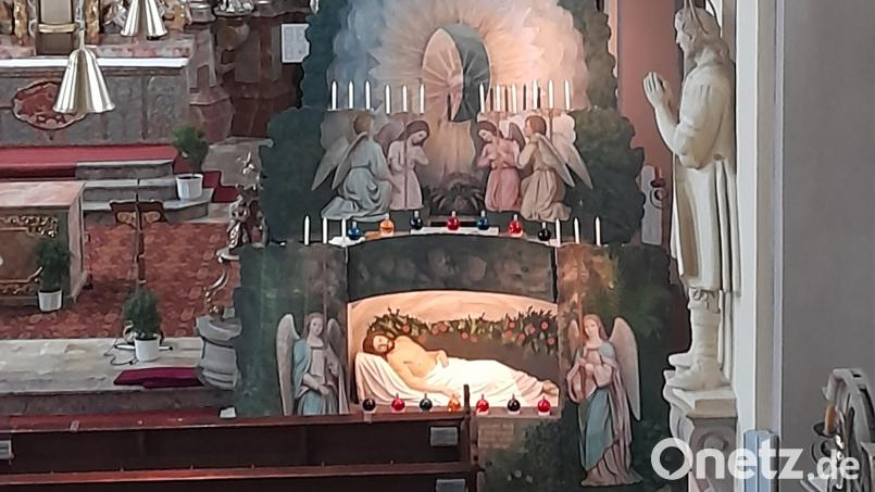 Das "Heilige Grab" in Beidl ist heuer bis 19. April zu sehen. Bild: Michael Vollath/exb