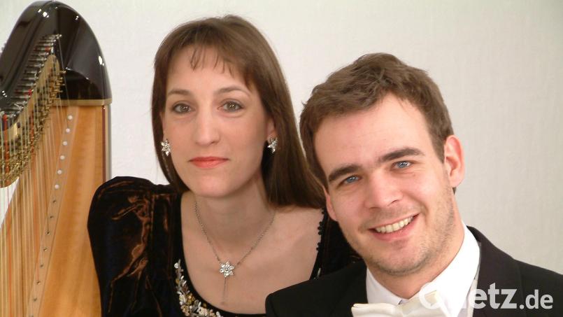 Zu einem Kammerkonzert kommen Christoph Bachhuber (Flöte) und Veronika Ponzer (Harfe) nach Sulzbach-Rosenberg. Bild: Robert Ponzer/exb