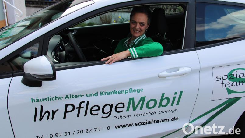 Die Neustädterin Annette Scherb (links) baut in Parkstein für das Regensburger Pflegedienstunternehmen Sozialteam einen ambulanten Pflegedienst auf. Bild: prh