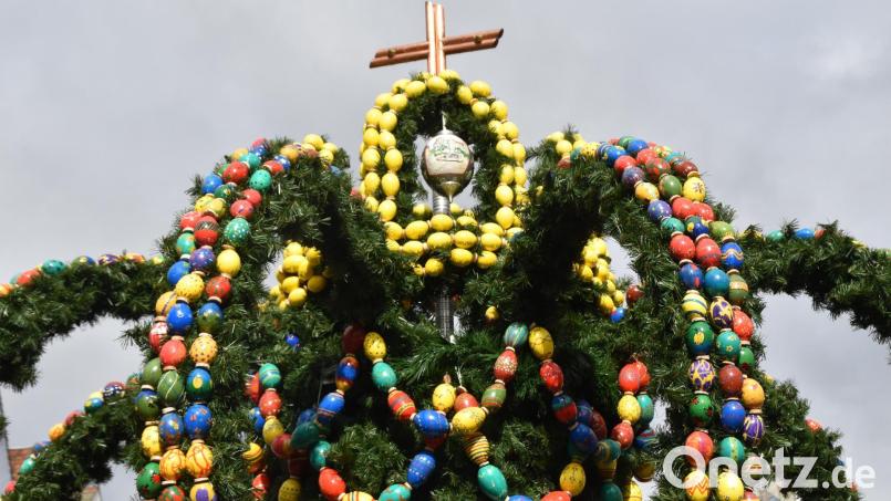 Ostereier gibt es jede Menge in der nördlichen Oberpfalz (hier: Osterbrunnen Weiden). Aber ein Ostereiermuseum in Windischeschenbach? Eher nicht. Archivbild: hcz