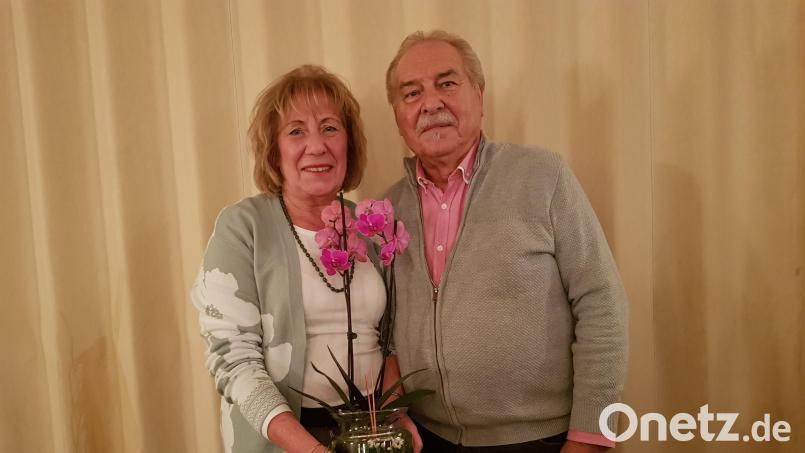 Dorothea und Heinz-Otto Weiß konnten ihre Goldene Hochzeit und zugleich ihren 60. Aufenthalt in Moosbach feiern. Bild: gi