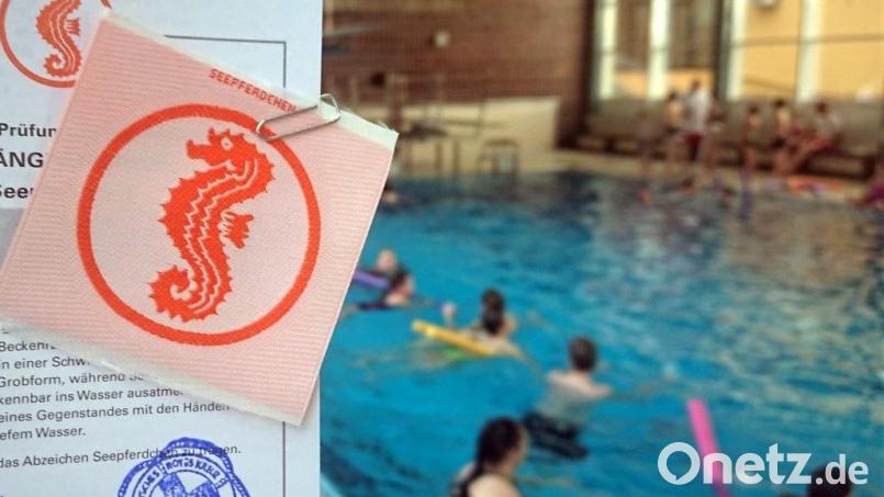 21 Kinder zwischen 6 und 11 Jahren beherrschen dank des Wasserwacht-Kurses jetzt das Brustschwimmen. Ab dem bestandenen Seepferdchen können sie ihre Fähigkeiten beim Training der Wasserwacht weiter verbessern Bild: bgm