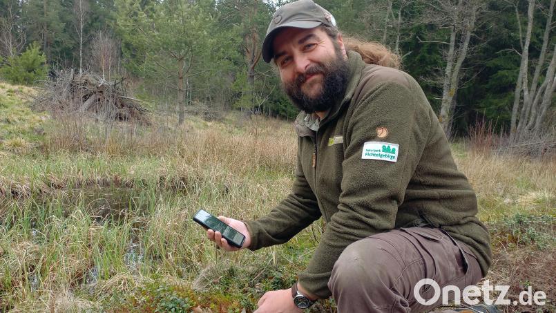 Naturpark-Ranger Andreas Hofmann hofft, dass viele Wanderer und Radfahrer das Kreuzotter-Meldetool nutzen. Bild: Landratsamt Wunsiedel/exb