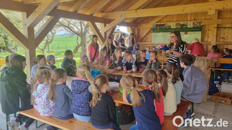 Im Kreislehrgarten können die Kinder filzen und Weidenruten flechten. Bild: Nadine Gralla-Sommer/exb
