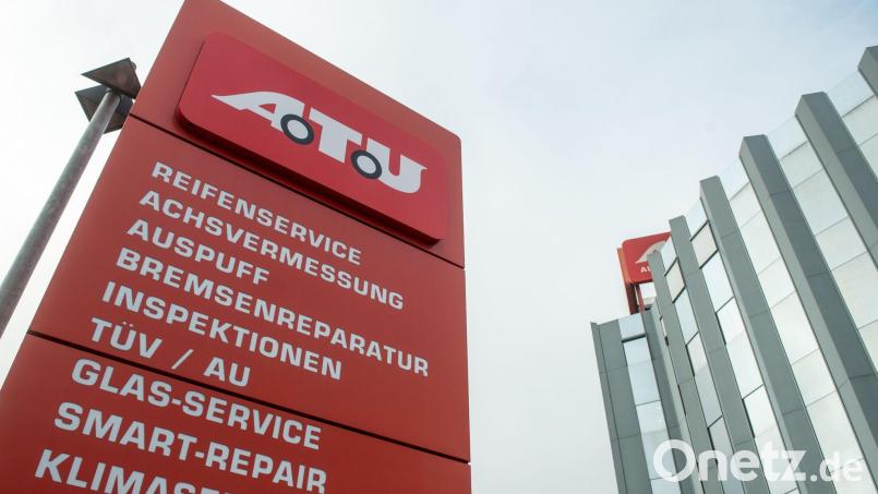 Die Zentrale der Autowerkstattkette ATU in Weiden. Die Firma wurde Opfer eines Cyberangriffs. Bild: Armin Weigel/dpa