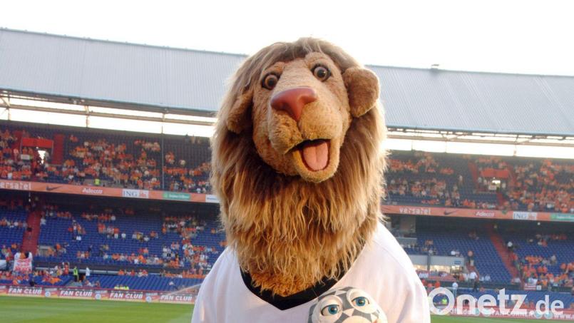 Bei der Heim-Weltmeisterschaft 2006 hatte das damalige Maskottchen „Goleo“ für Spot gesorgt Bild: Bernd Weißbrod/dpa