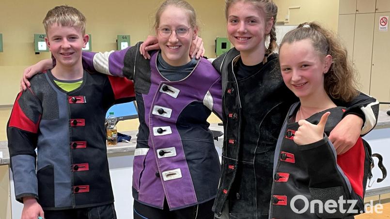 Die erfolgreichen Mähringer Jugendlichen (von links) Maximilian Schmeller, Antonia Lanzendörfer, Vanessa Kaiser und Amelie Müller. Bild: exb