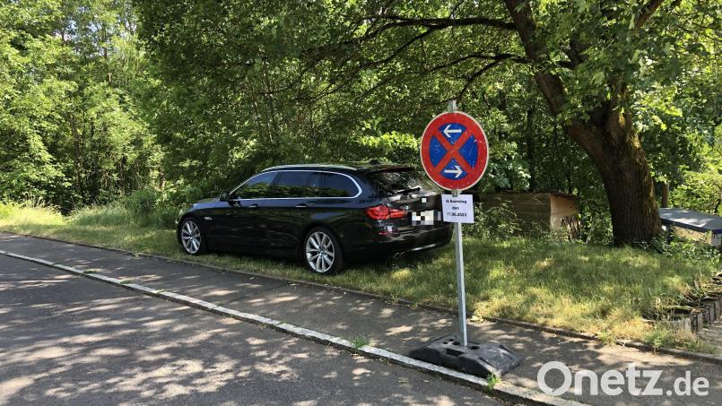 Für diesen Parkplatz in der Nähe der Schweppermannkaserne, der keiner war, hat ein Autofahrer aus dem Landkreis Schwandorf ein Knöllchen bekommen. Bild: Adam/exb